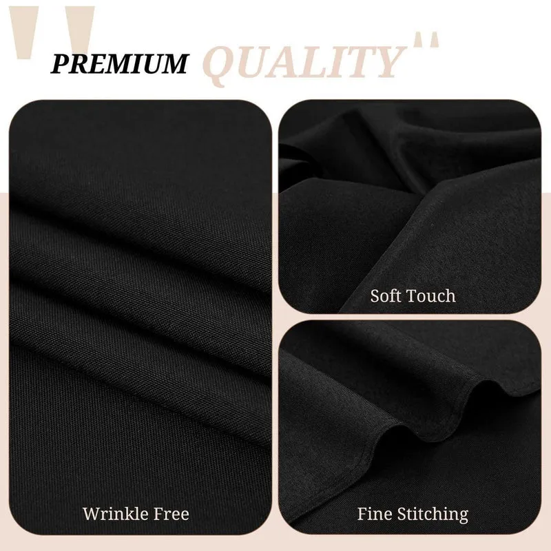 Schwarze Tischdecken 10er-Pack – 2,4m Rechteckig für Party & Hochzeit