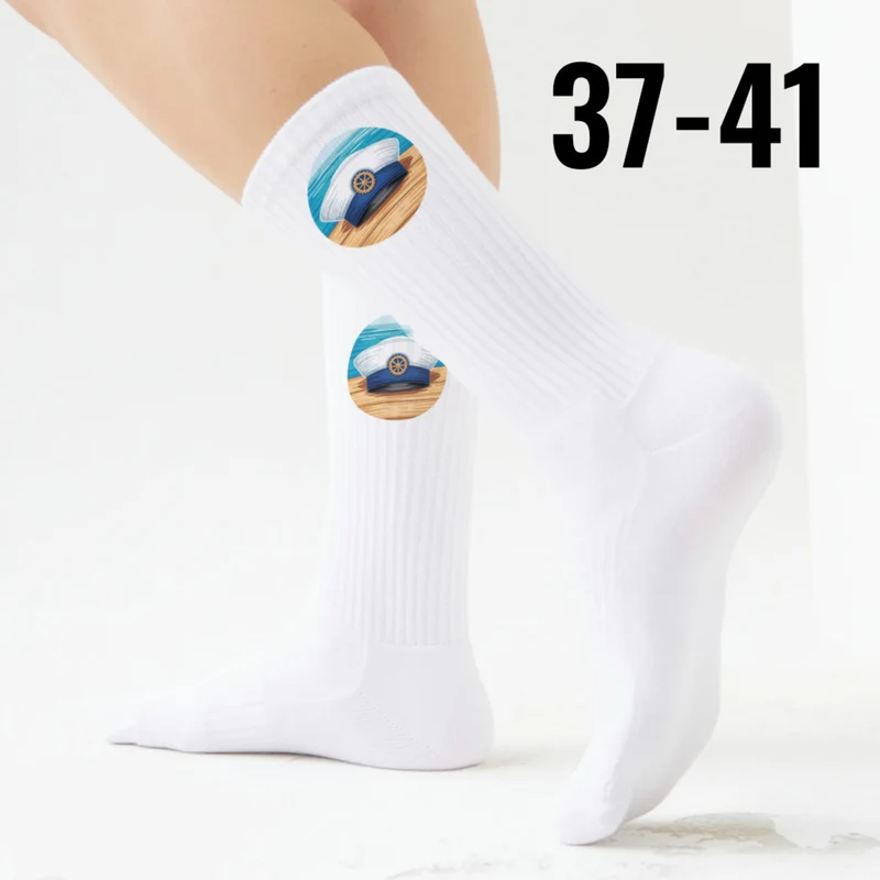 epicsocks Nautik Freude Matrosenmütze Socken in 37-41 im Paar