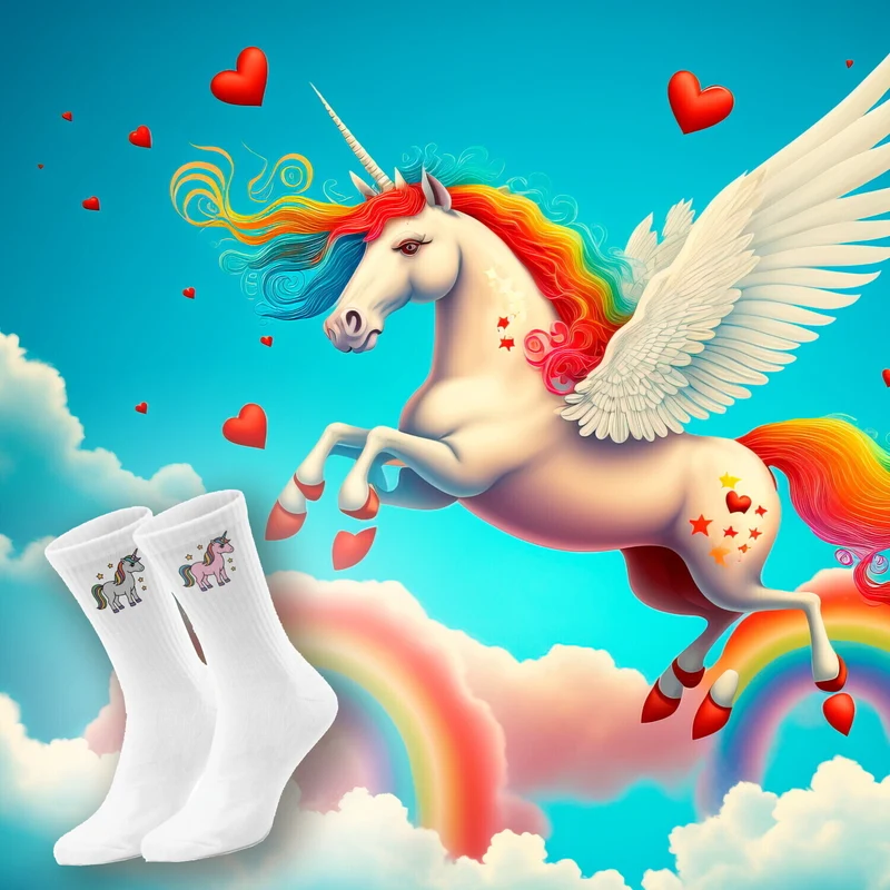 epicsocks Unicorn Dreams Einhornfreunde Socken in 37-41 im Paar