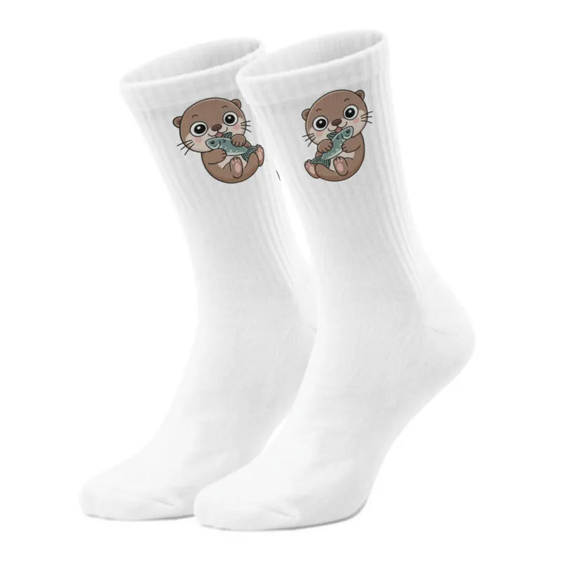 epicsocks Otterglück Otter mit Fisch Socken in 37-41 im Paar