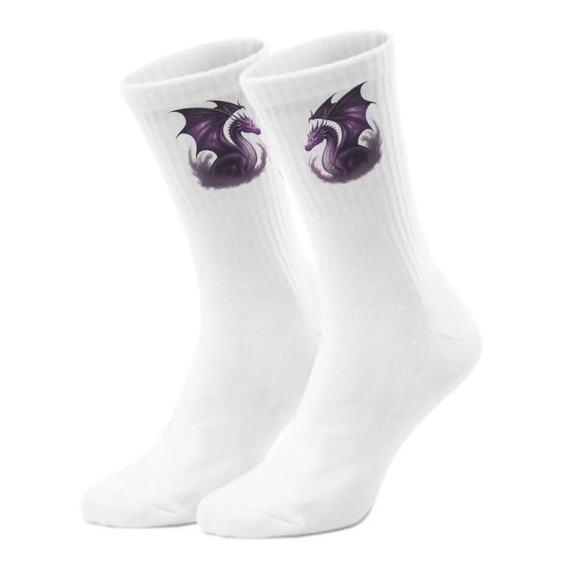epicsocks Dragon Power Lila Drache Socken in 37-41 im Paar