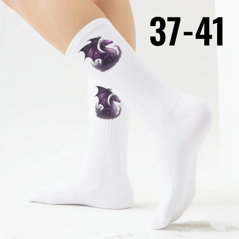 epicsocks Dragon Power Lila Drache Socken in 37-41 im Paar