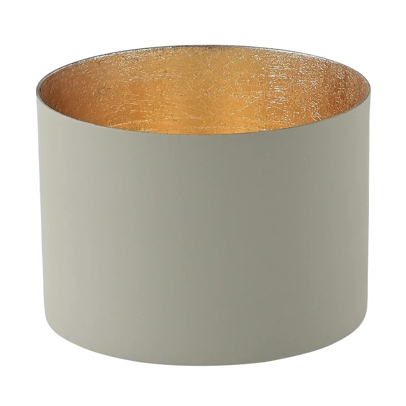 Windlicht Chennai coolgrey-goldfarben mittel