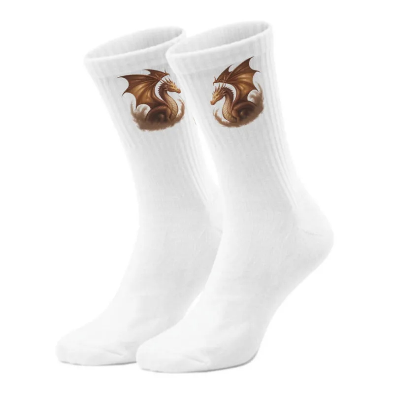epicsocks Dragon Power Goldener Drache Socken in 37-41 im Paar