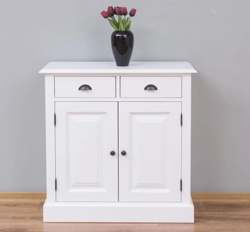 Casa Padrino Schrank im Landhausstil mit 2 Türen und 2 Schubladen, 85 x 35 x 85 cm