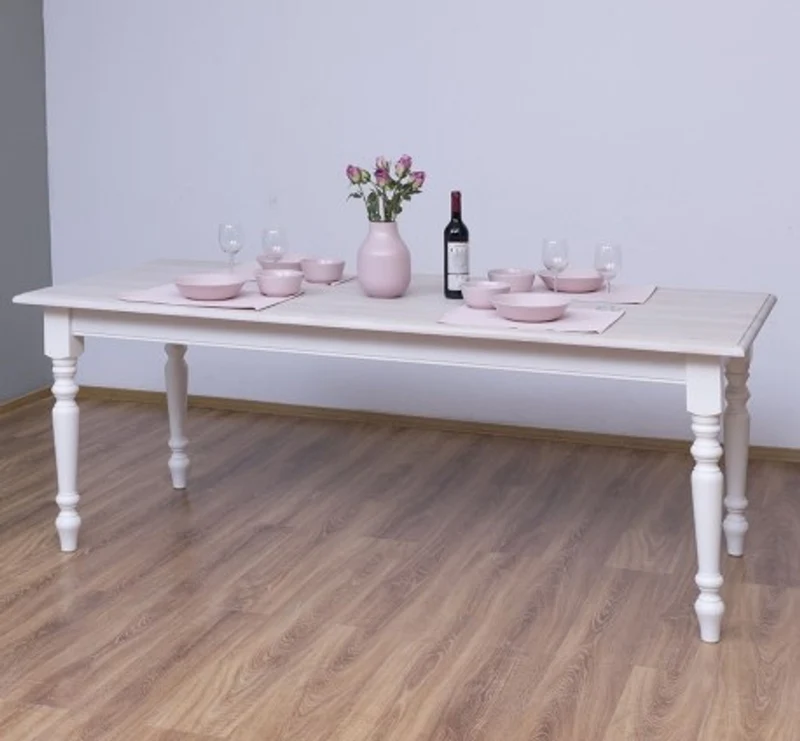 Casa Padrino Esstisch im Landhausstil mit Eichenholzplatte, 160 x 90 x 78 cm