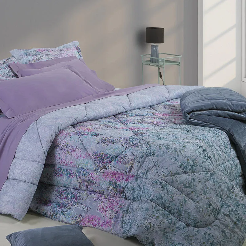 Trapunta profumo di glicine Floreale in Percalle Luisiana 300 gr/mq