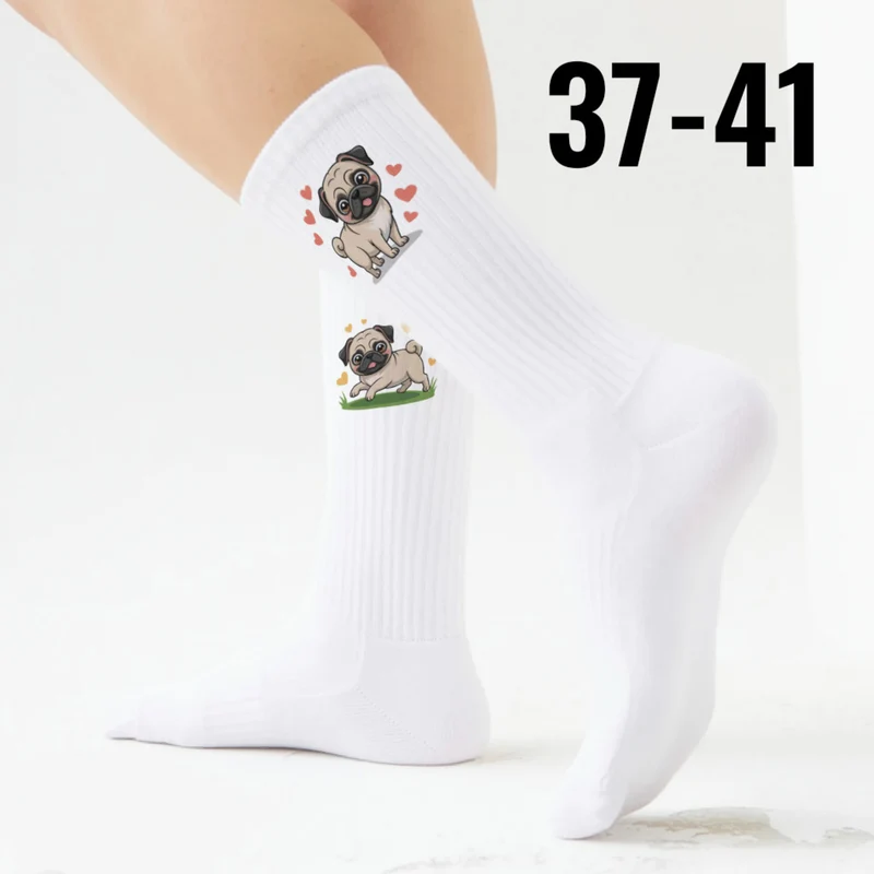 epicsocks Pug Paradise Socken in 37-41 im 6er Set in Geschenkdose im 6er Set in Geschenkbox