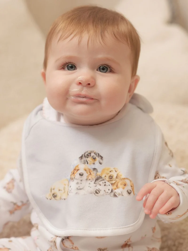Hunde Baby-Lätzchen "Little Paws" von Wrendale Designs