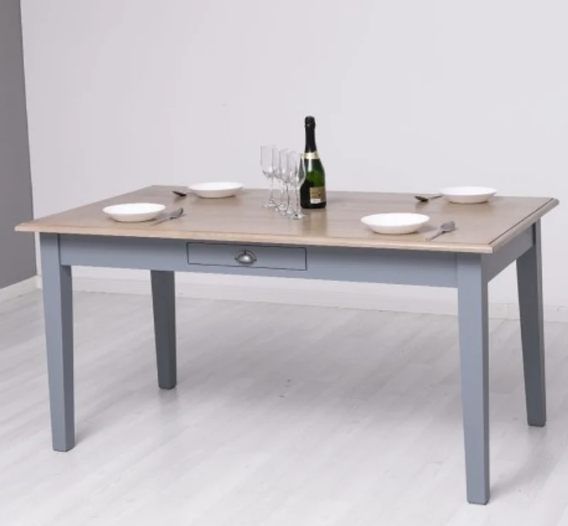 Casa Padrino Esstisch im Landhausstil mit Eichenholzplatte, 160 x 90 x 78 cm