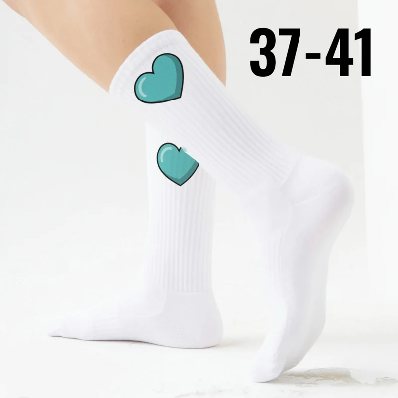epicsocks Herzensmensch Türkis Herz Socken in 37-41 im Paar