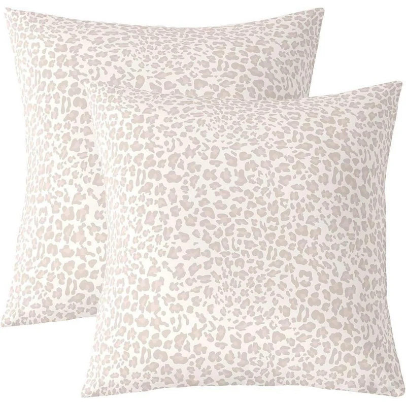 Abstrakt Leopard Kissenbezug 50x50 cm - 2er Set, Beige