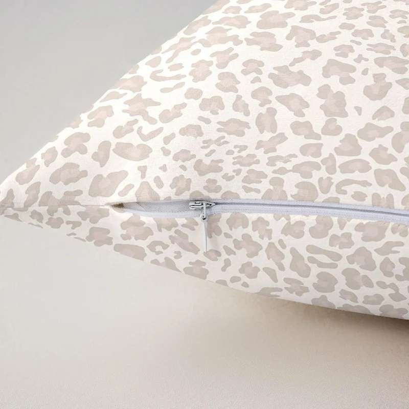 Abstrakt Leopard Kissenbezug 50x50 cm - 2er Set, Beige