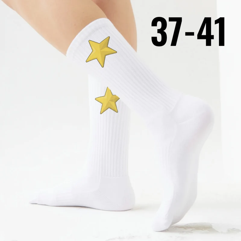epicsocks Star Parade Gelber Stern Socken in 37-41 im Paar