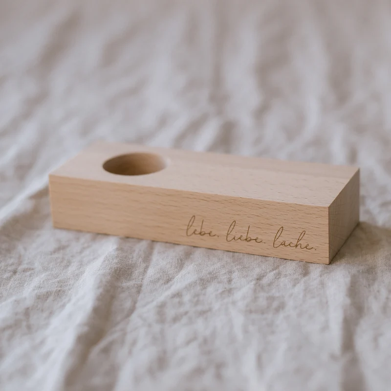Eulenschnitt Eierbecher Lebe Liebe Lache