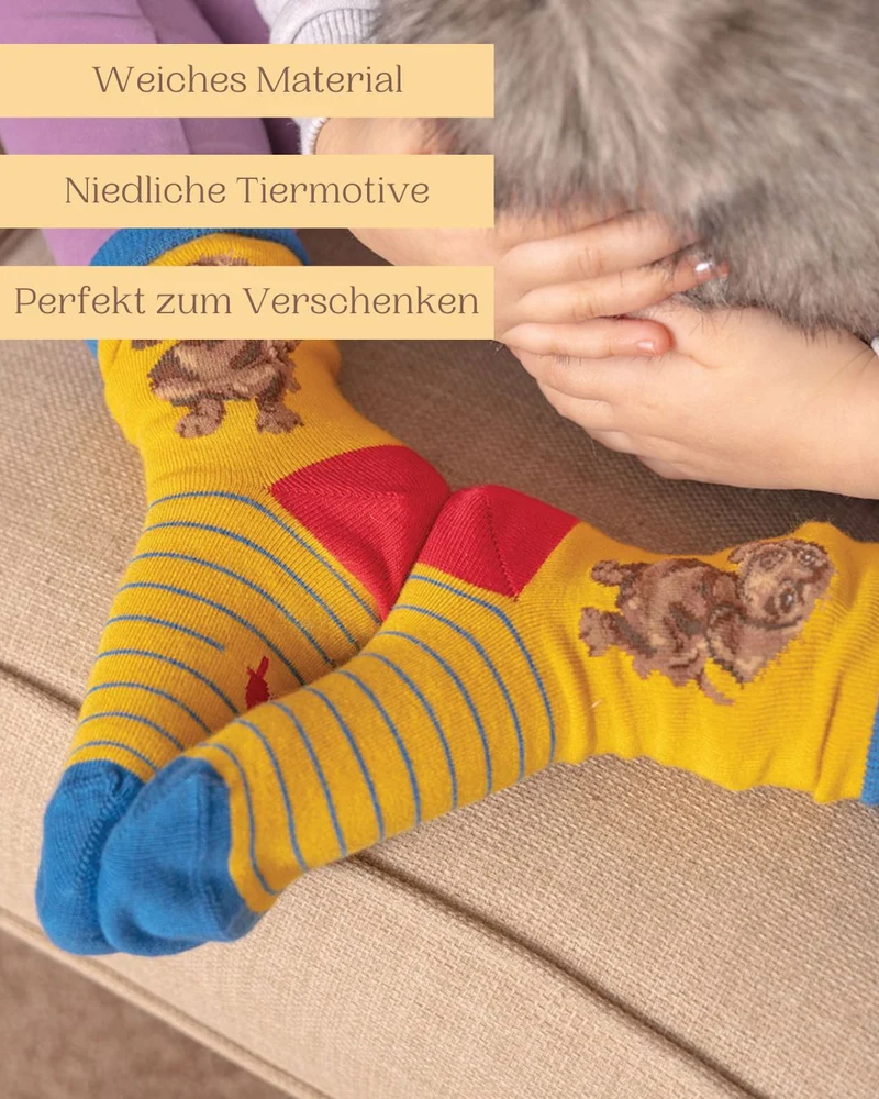 Dackel Kindersocken von Wrendale Designs