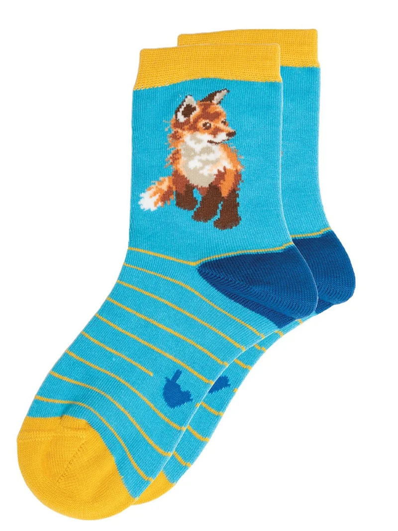 Fuchs Kindersocken von Wrendale Designs