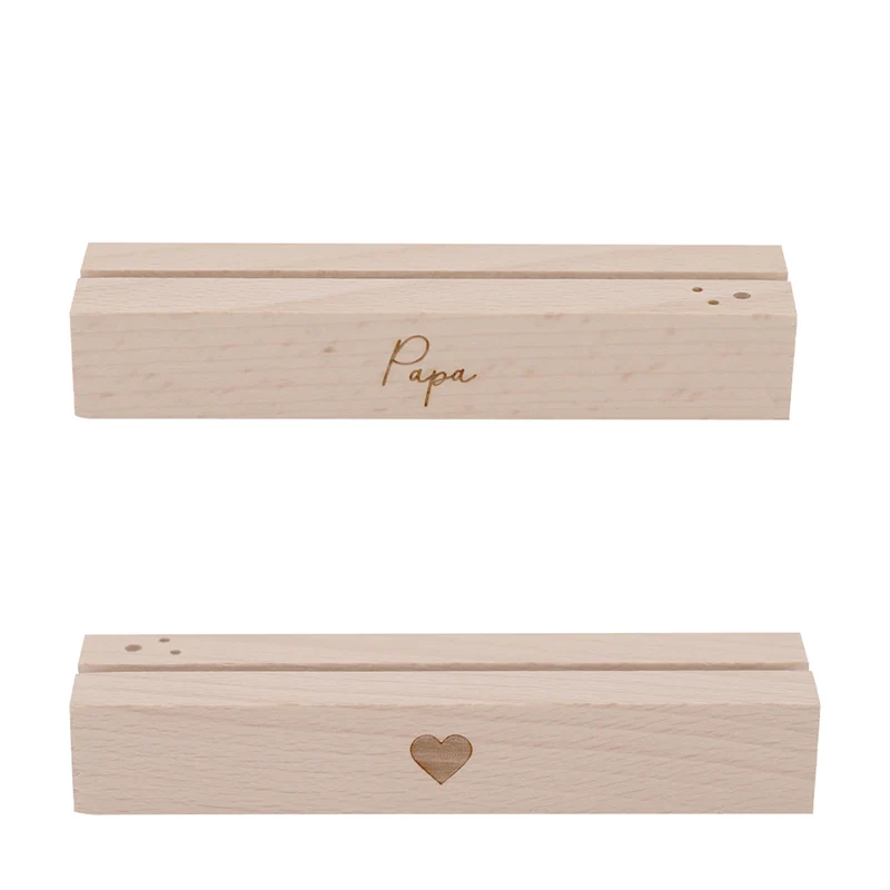 Eulenschnitt Karten- und Trockenblumenständer Papa 2er-Set 12 cm