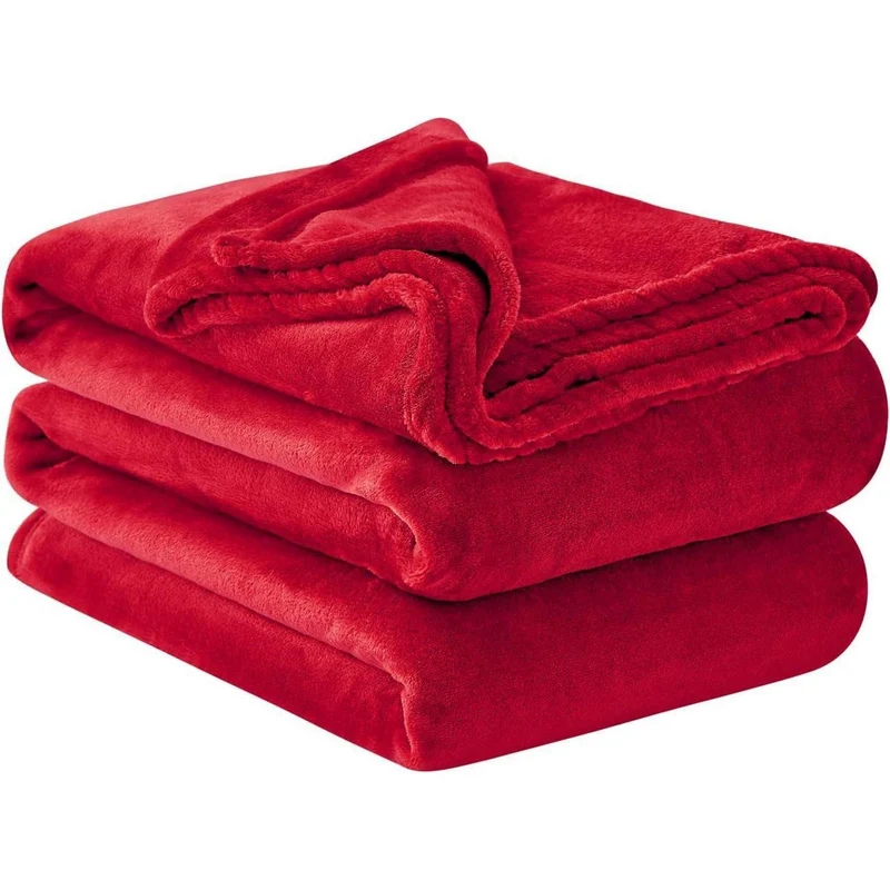 Kuscheldecke Rot XXL 220x240 cm Flauschig Weich Warm