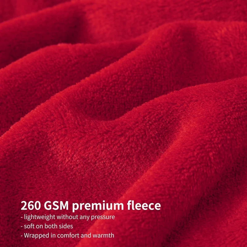 Kuscheldecke Rot XXL 220x240 cm Flauschig Weich Warm