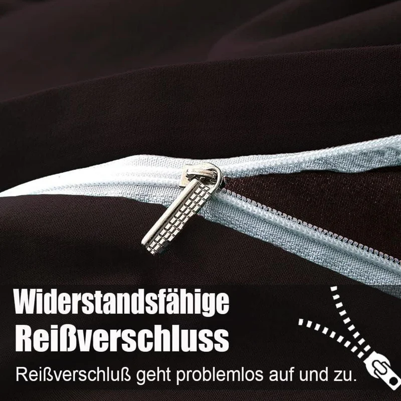 2er Set Kissenbezüge 40x60 cm Braun Mikrofaser mit Reißverschluss