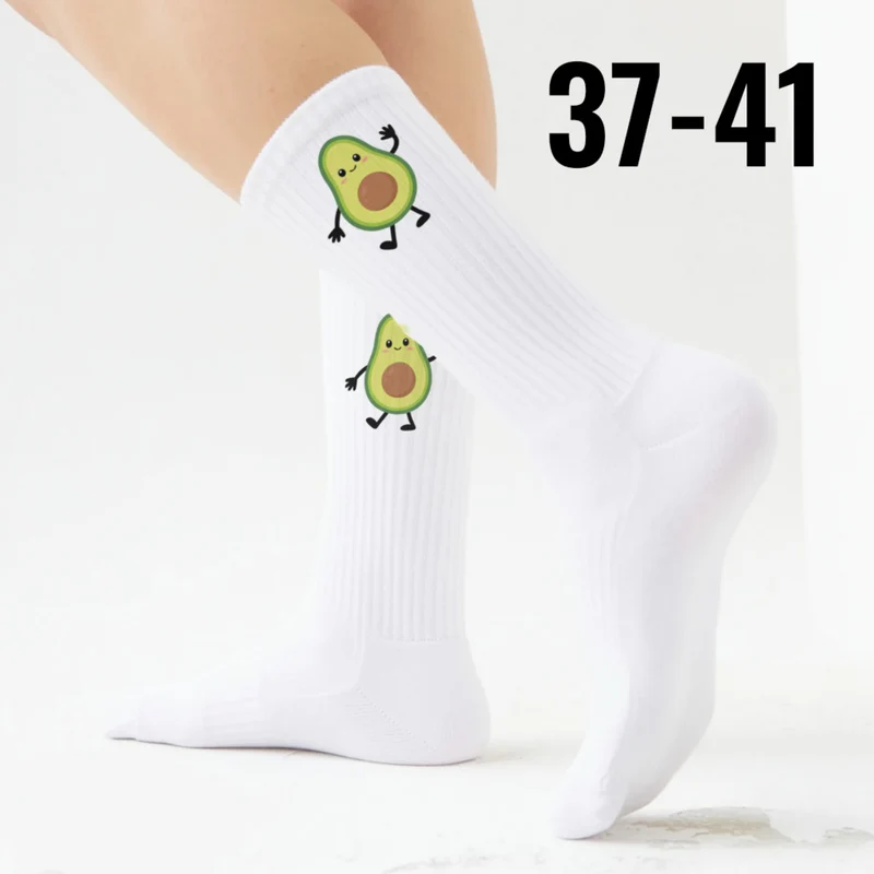 epicsocks Avocado Parade Winkende Avocado Socken in 37-41 im Paar