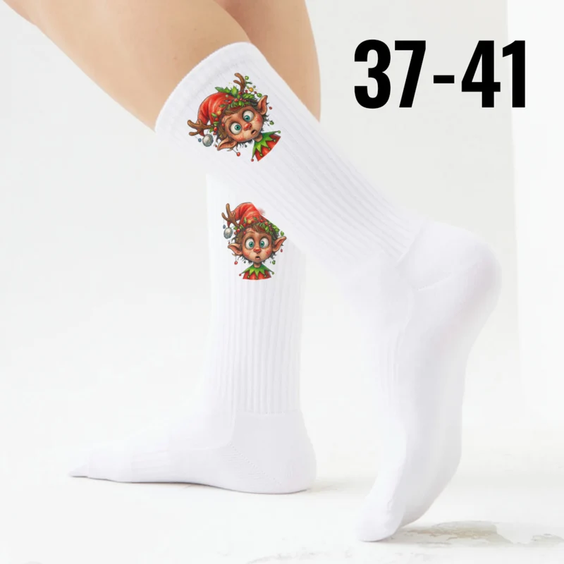 epicsocks Weihnachtsfreude Weihnachtself Socken in 37-41 im Paar