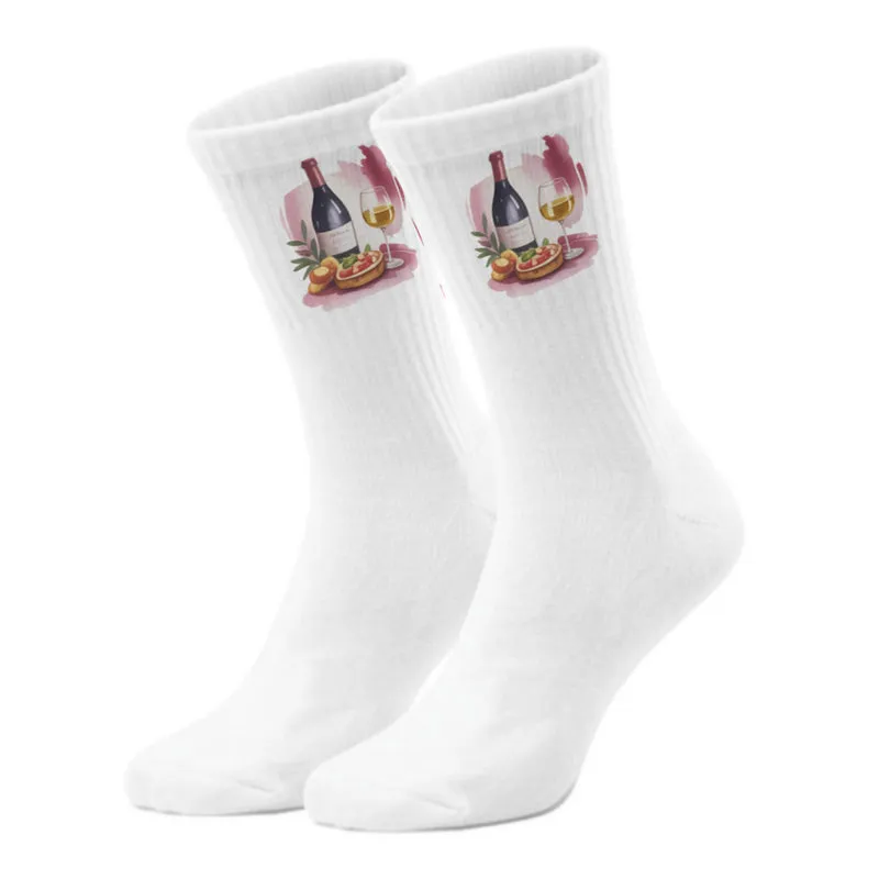 epicsocks WineWhisper Rotwein & Baguette Socken in 37-41 im Paar