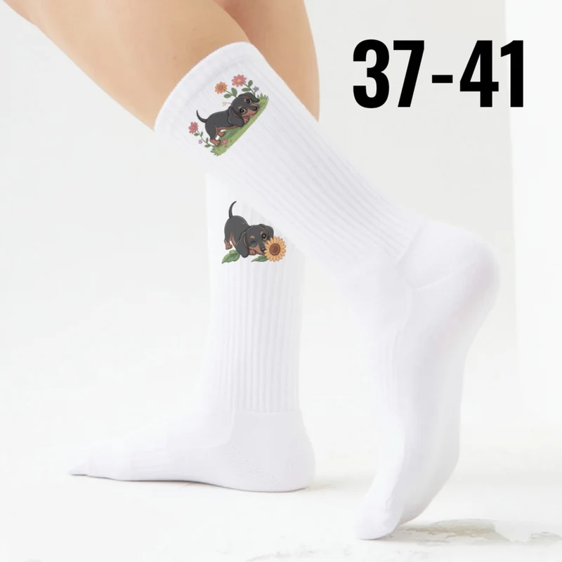 epicsocks Dackel Dreams Blumen Socken in 37-41 im Paar