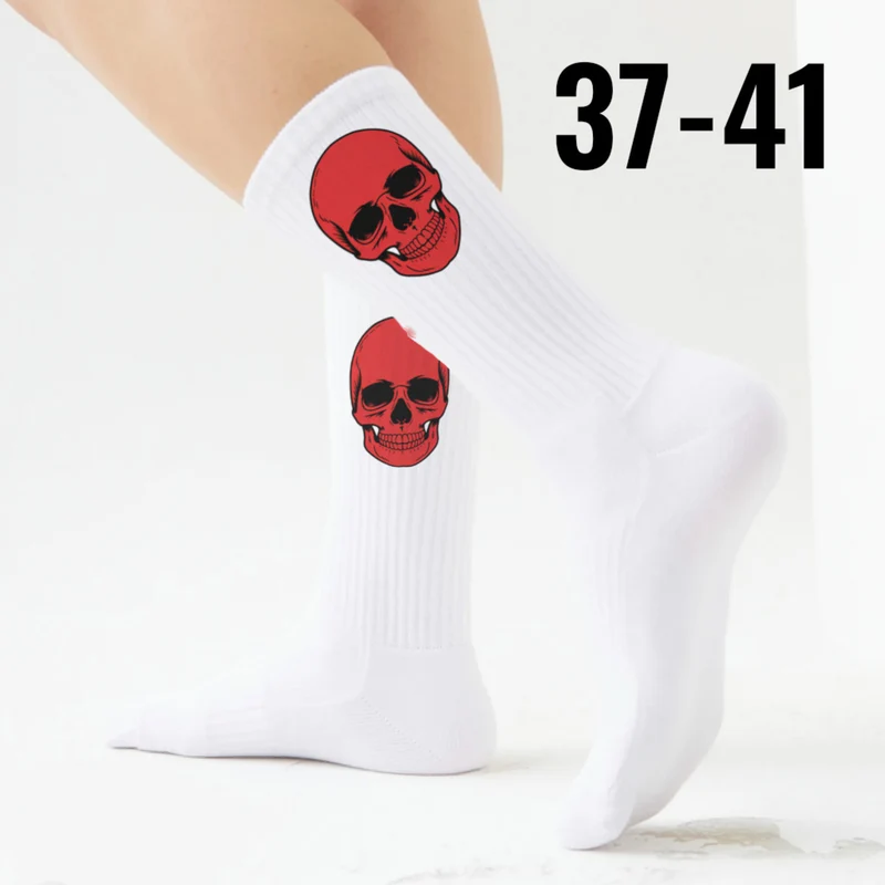 epicsocks Colorful Skulls Roter Schädel Socken in 37-41 im Paar