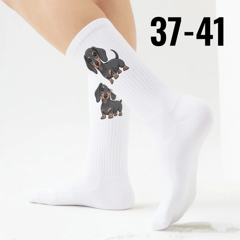 epicsocks Dackelliebe Dunkelgrauer Dackel Socken in 37-41 im Paar