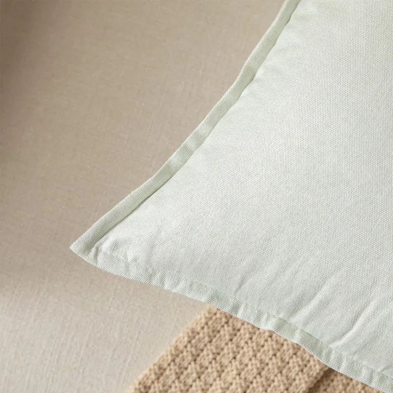 Leinen Kissenbezug 60x60 cm - 2er Set Cremeweiß