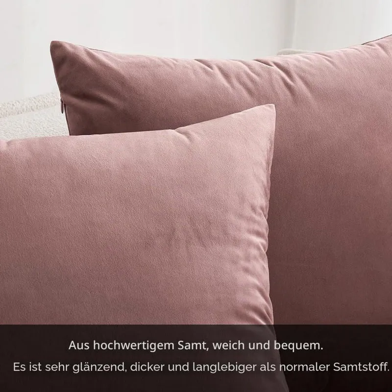 Samtkissenbezug Bordeaux 50x50 cm - 2er Set
