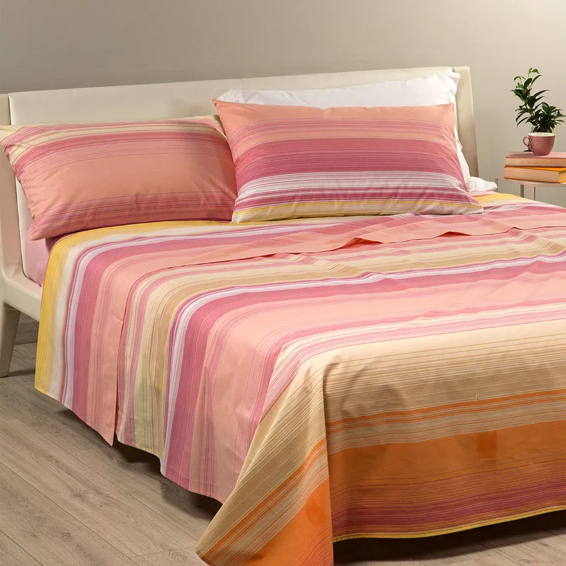 Completo Lenzuola Copriletto rainbow light Moderno in Cotone