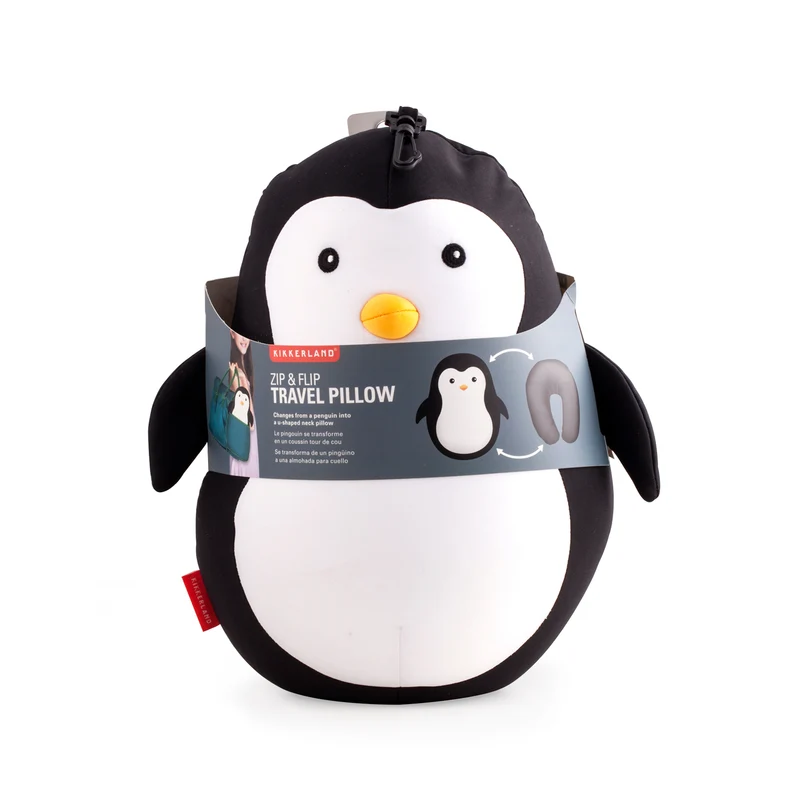 Zip&Flip Kissen Pinguin - Kuscheltier Nackenhörnchen