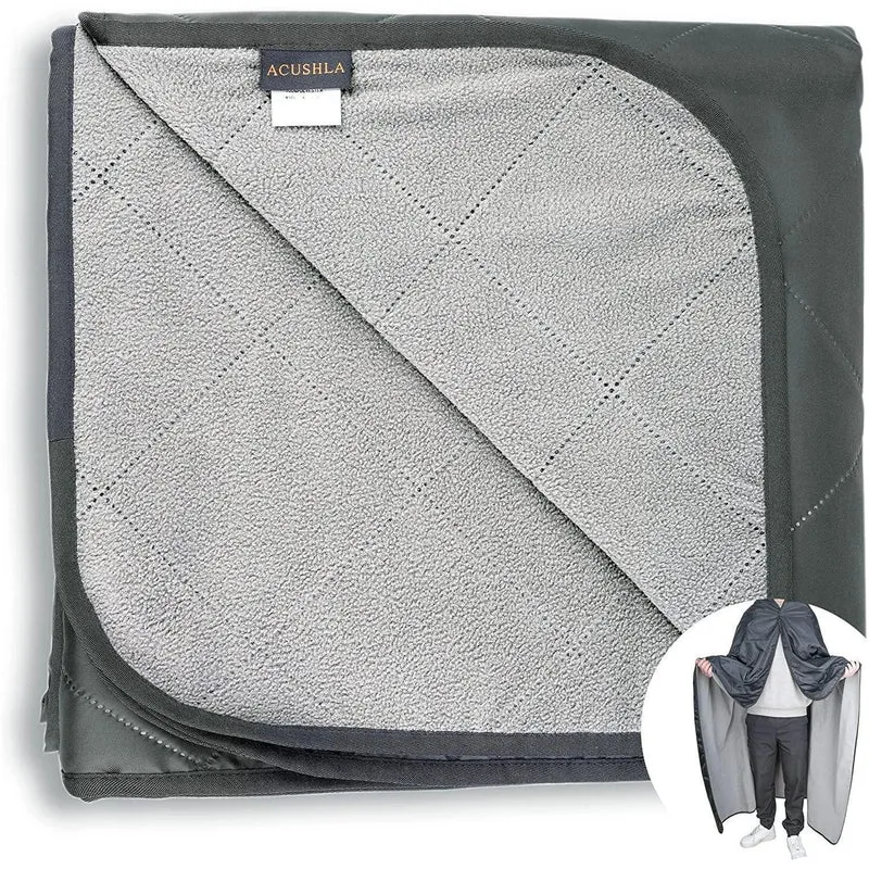 Wasserdichte Fleece Campingdecke – Grau, 145x200 cm