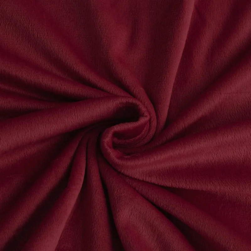 Kuschelige Plüschbettwäsche 220x240cm Rot/Grau mit Kissenbezügen