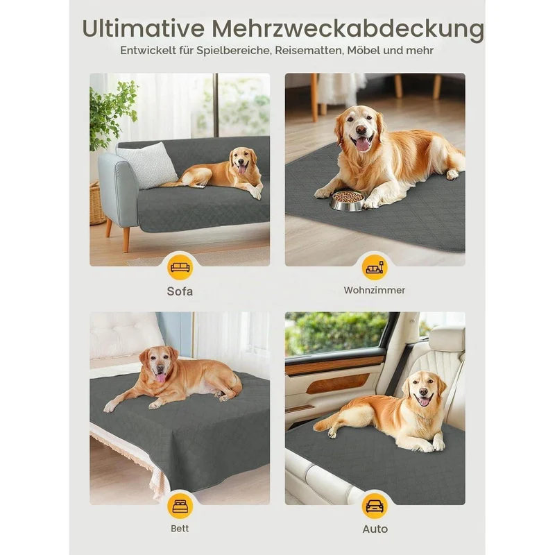 Wasserdichte Hundedecke 76x180cm – Sofa & Reise Decke