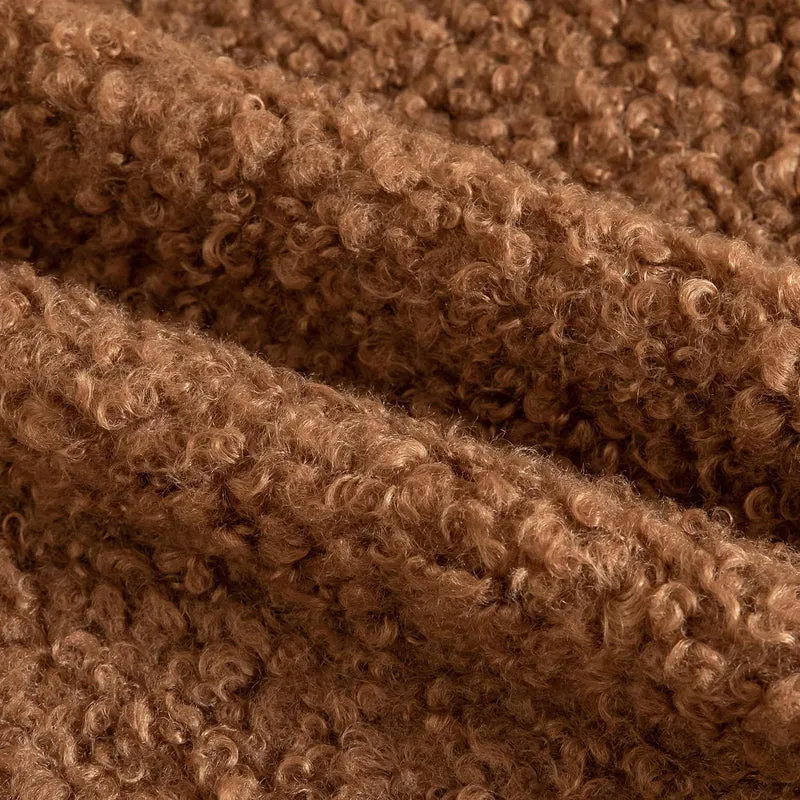 2x Kissenbezug Teddywolle 60x60 cm Braun
