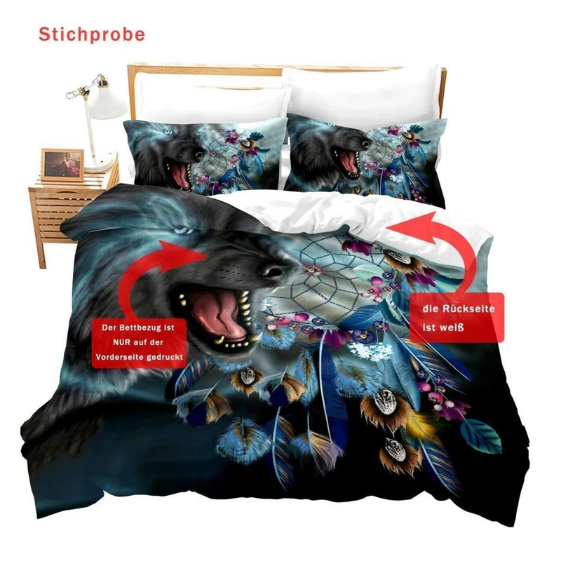 Motocross Bettwäsche Set 135x200cm – Kinderzimmer Motorrad Design
