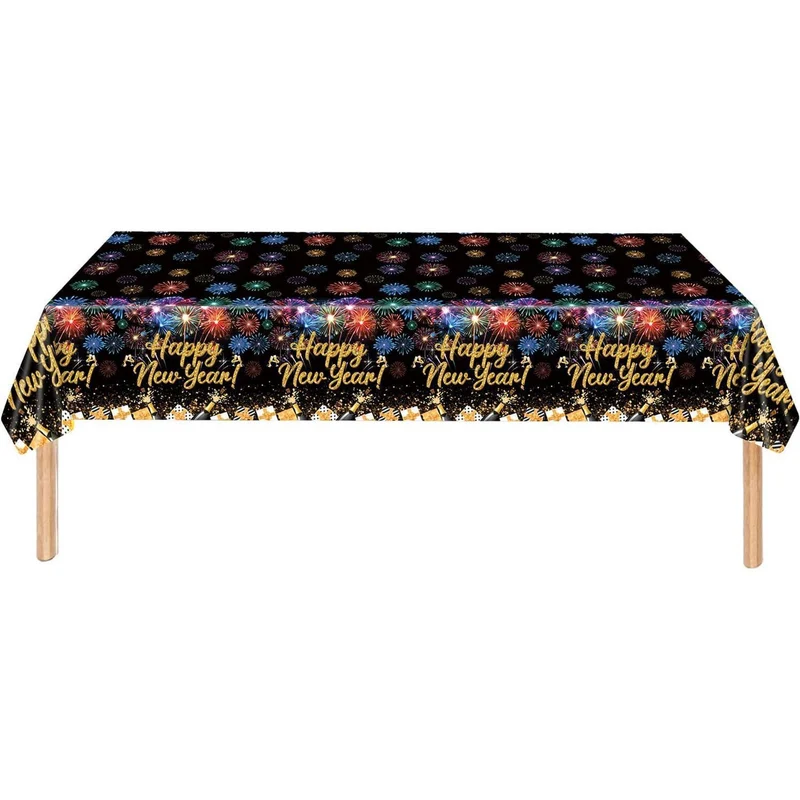 Silvester Tischdecke Happy New Year Deko 2027 – 137x274 cm