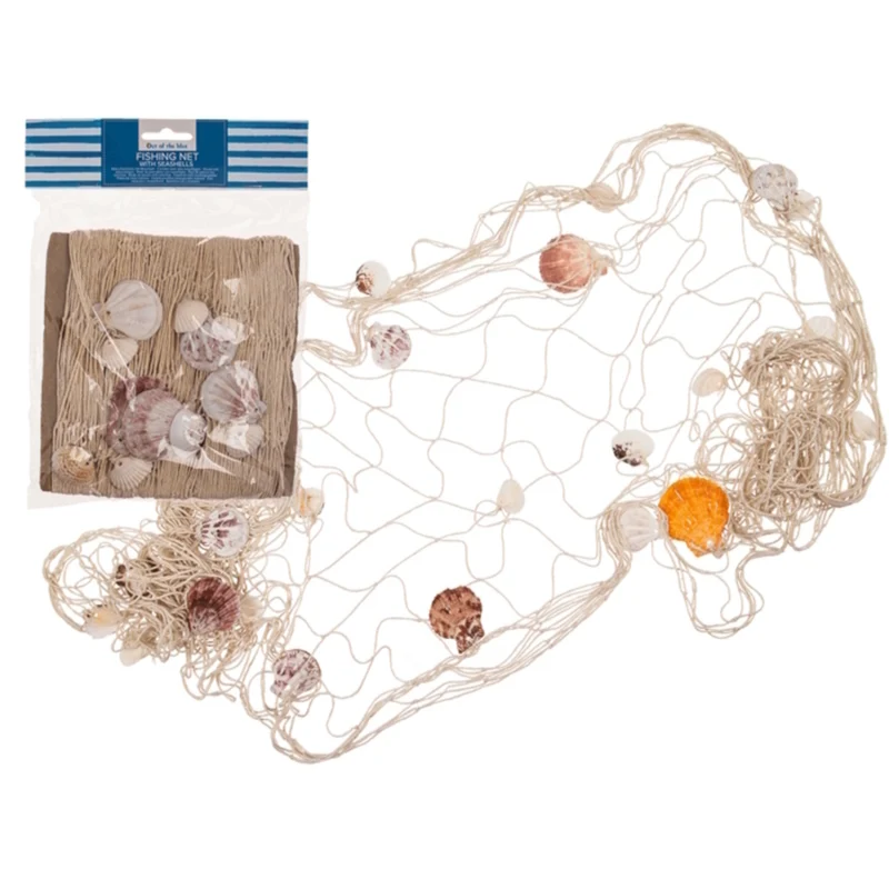 Fischernetz Dekoartikel mit Muscheln