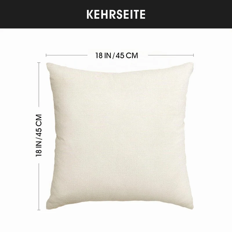 Dahlien Kissenbezüge 4er Set Grau 45x45 cm Geometrisch