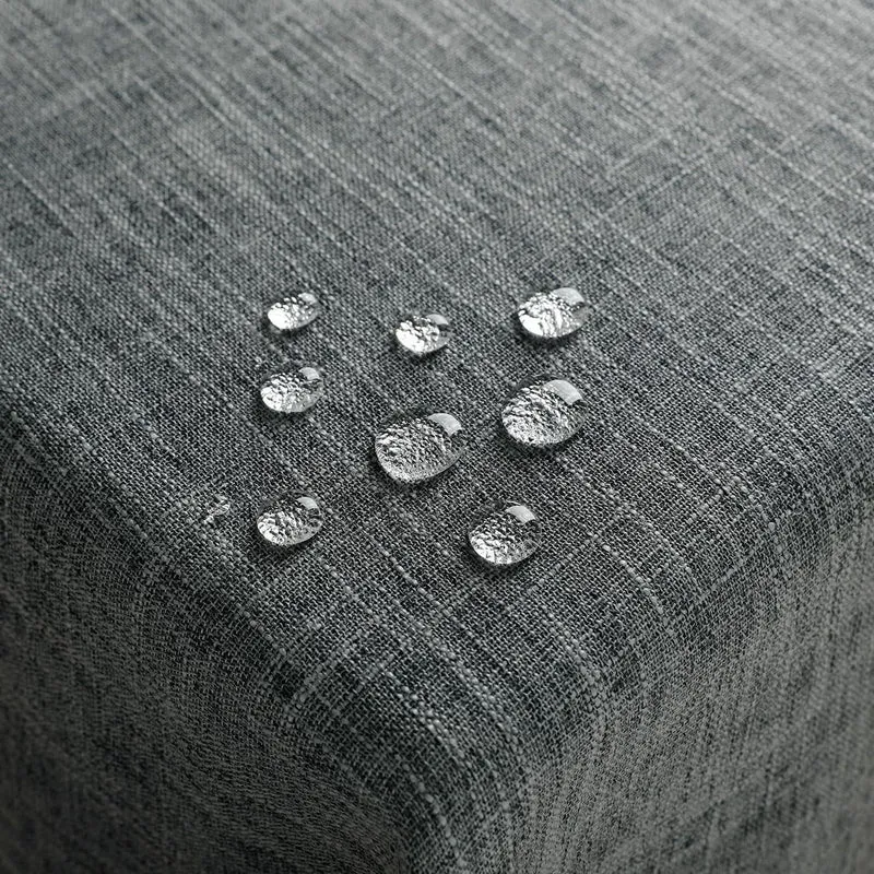 Abwaschbare Tischdecke Grau 240x140 cm – Leinenoptik & Wasserabweisend