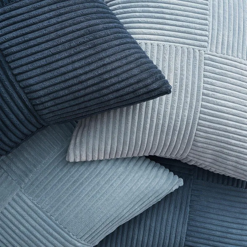 4er Set Sofakissenbezug Blau 45x45 cm Farbverlauf