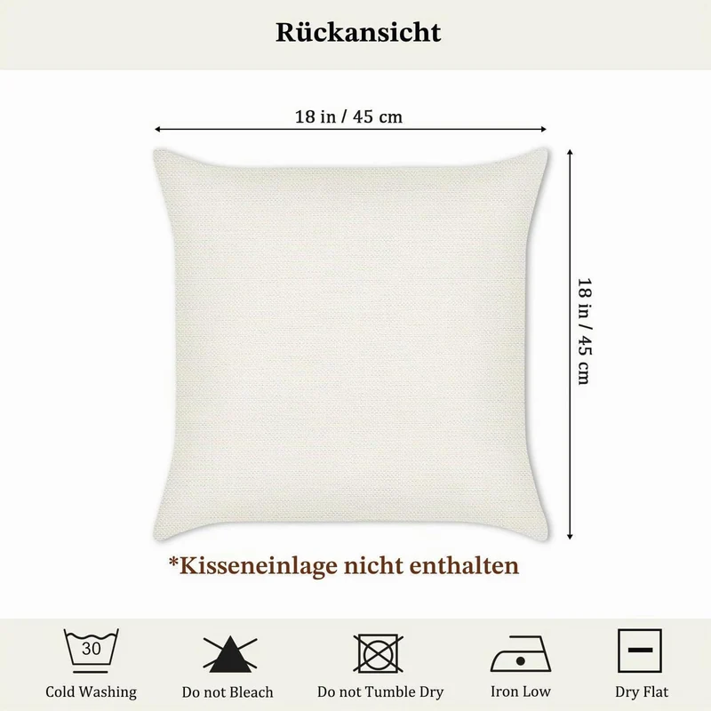 Herbst Kissenbezüge 4er Set Ahornblätter 45x45 cm