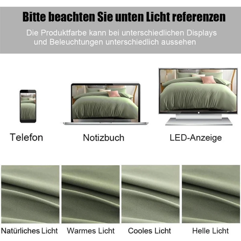 Seitenschläferkissen Bezug 2er Set 40x145cm Salbeigrün Mikrofaser