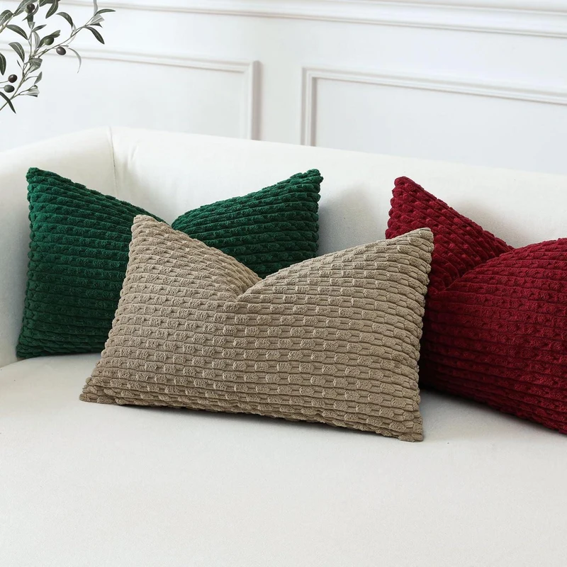 Kordsamt Kissenbezug 30x50 cm Braun – Weich & Dekorativ