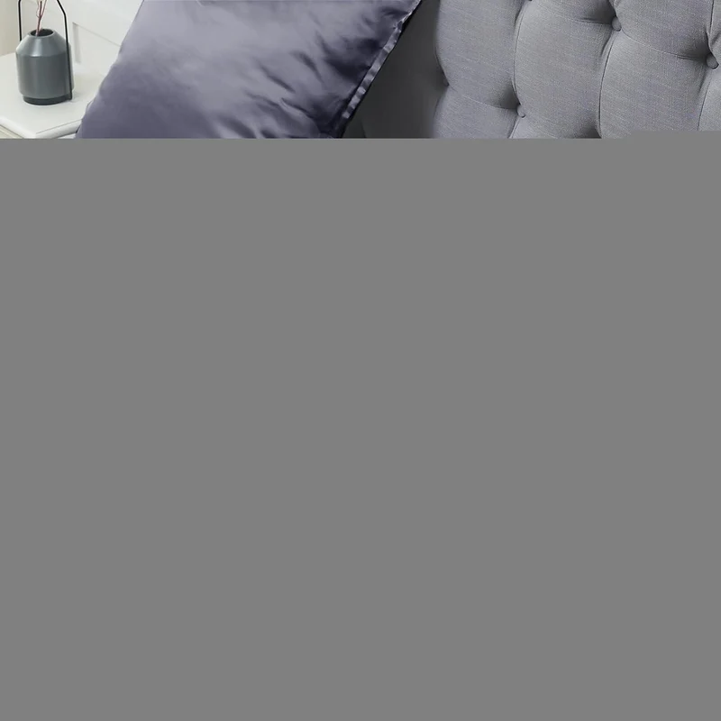 2er Set Satin-Kissenbezüge 60x60cm Dunkelviolett mit Reißverschluss