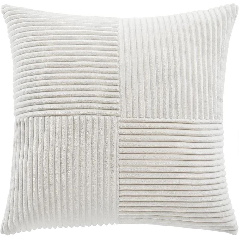 Kissenbezüge 2er Set Kordsamt Creme Weiß 30x30 cm